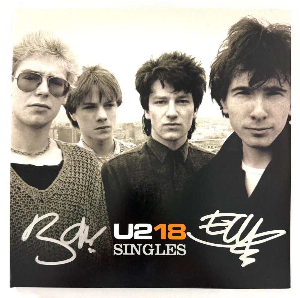 Bono & The Edge Signed Autograph U2 U218 Singles Album Vinyl Record w/ JSA COA