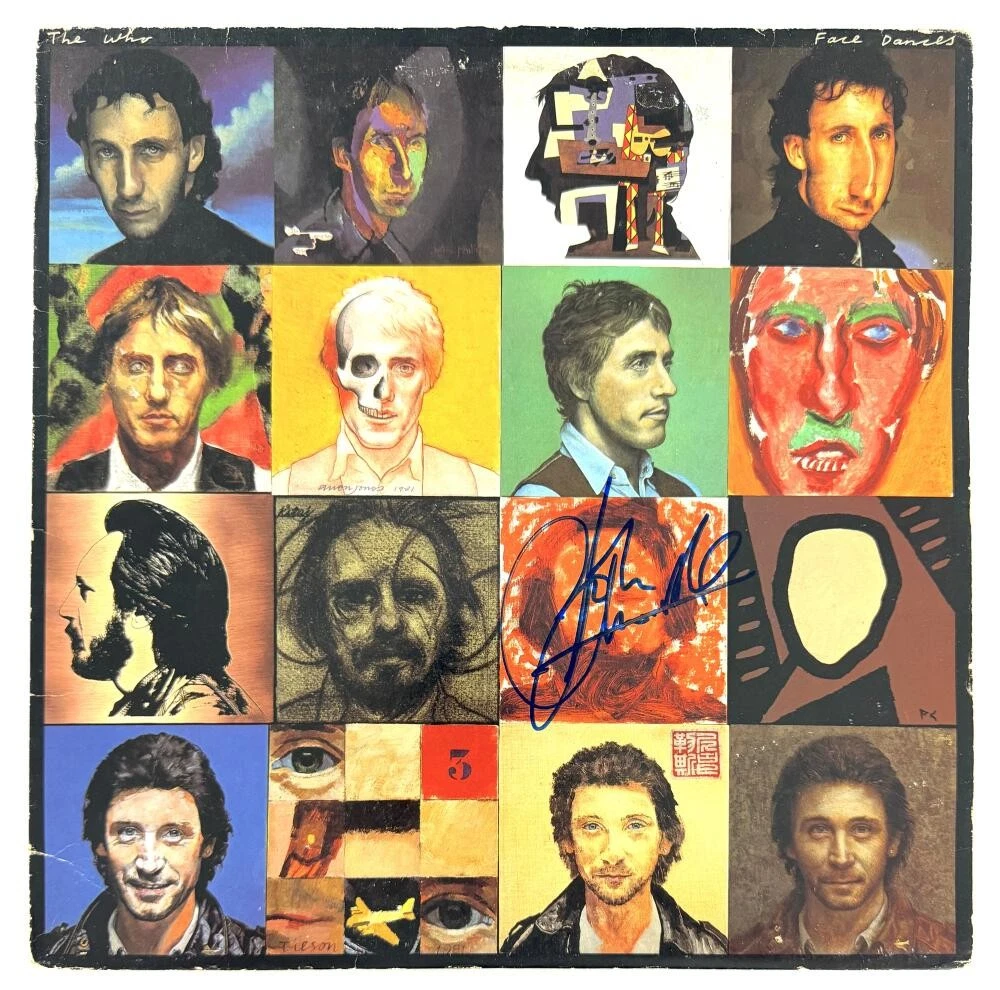 John Entwistle The Who Signed Autograph Face Dances Album Vinyl Record - JSA COA