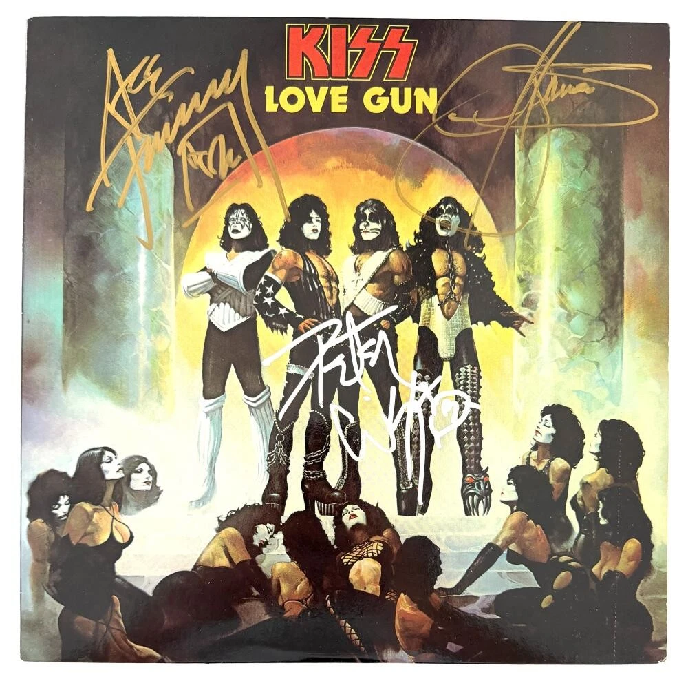 Kiss Band Signed Autograph Album Record Gene Simmons Ace Frehley Peter Criss JSA