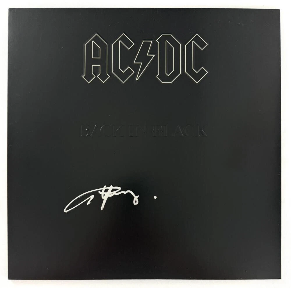 Angus Young AC/DC Signed Autograph Back in Black Album Vinyl Record w/ JSA COA