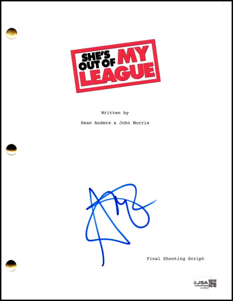 ALICE EVE SIGNED AUTOGRAPH SHE’S OUT OF MY LEAGUE MOVIE SCRIPT SCREENPLAY W/ JSA COLLECTIBLE MEMORABILIA