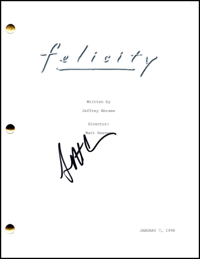 Scott Speedman Signed Autograph Felicity Pilot Script Screenplay - Ben Covington