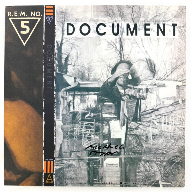 Michael Stipe REM R.E.M. Signed Autograph Document Album Vinyl Record LP