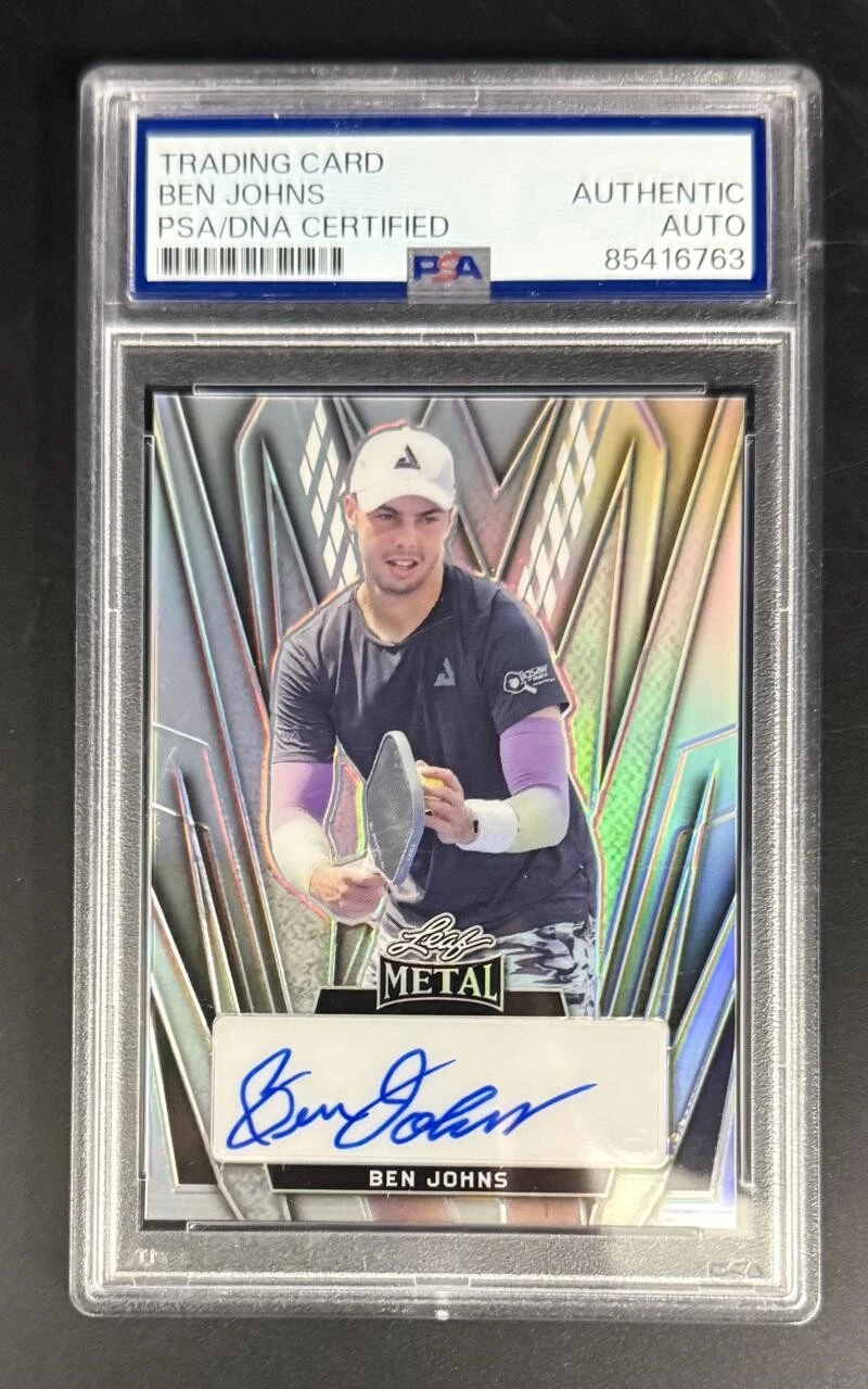 Ben Johns Signed Autograph Leaf Metal PSA/DNA COA Slab Trading Card Pickleball