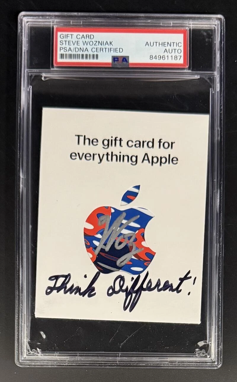 Steve Wozniak Signed Autograph PSA/DNA COA Slabbed History Apple Woz Gift Card A