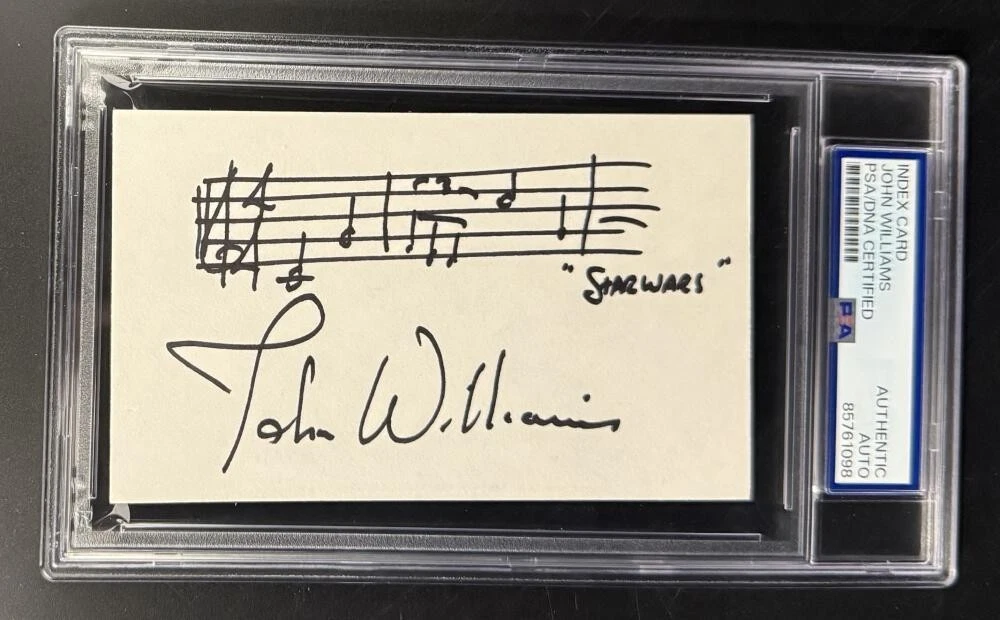 John Williams Signed Autograph PSA/DNA Star Wars Theme Music Notation Sketch