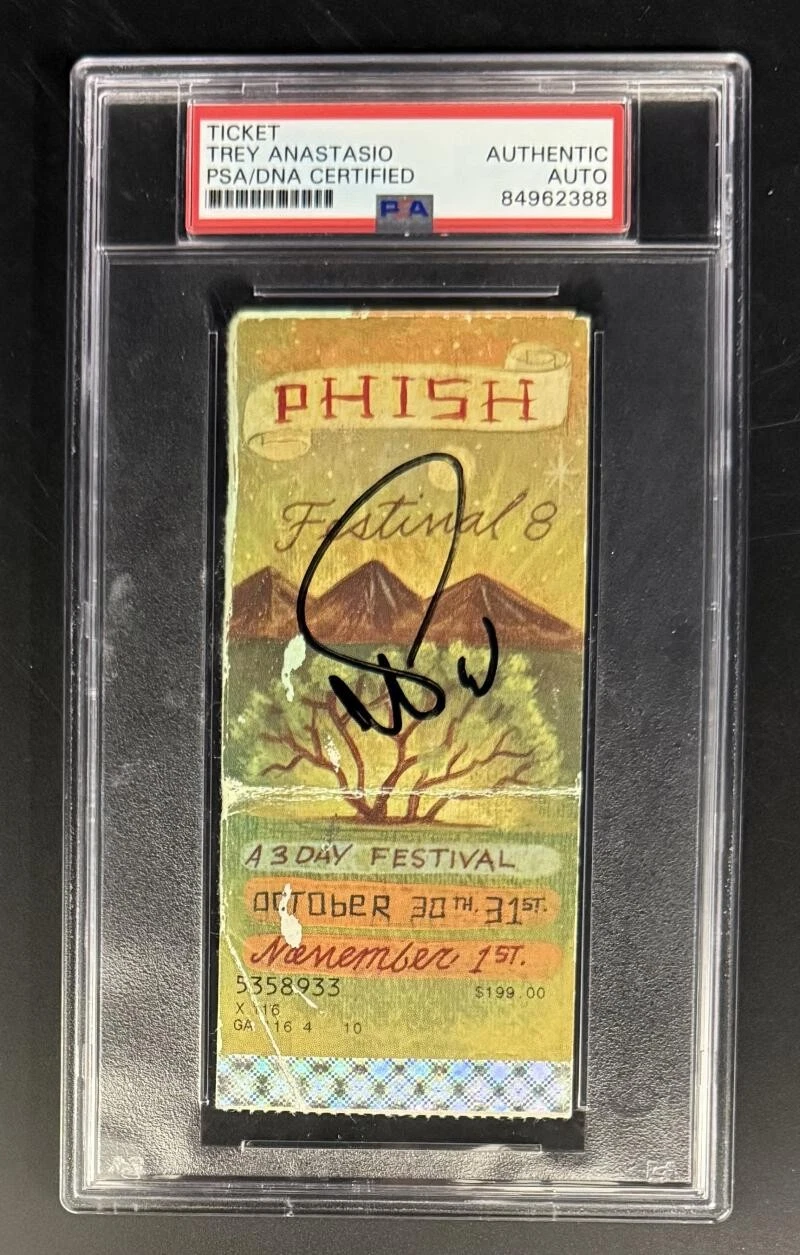 Trey Anastasio Phish Signed Autograph PSA/DNA COA Slab Halloween Festival Ticket