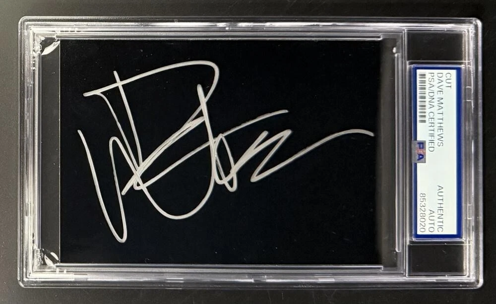 Dave Matthews Signed Autograph PSA/DNA Slabbed Beautiful Cut Signature DMB Band