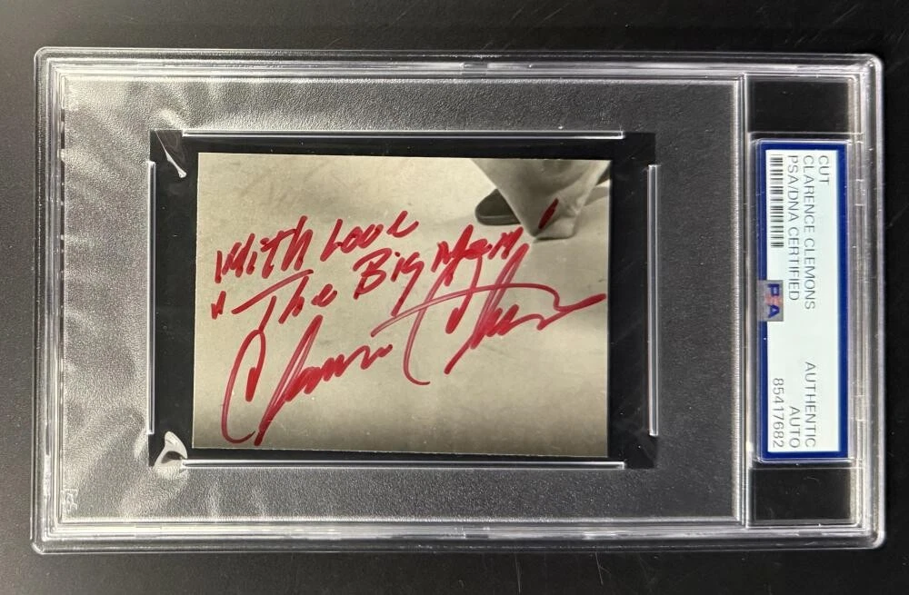 Clarence Clemons Signed Autograph PSA/DNA Slabbed Cut The Big Man Springsteen