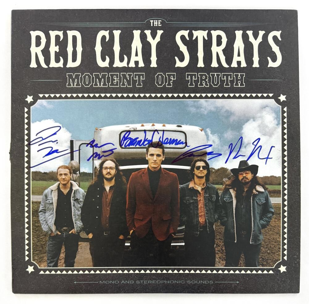 The Red Clay Strays Band Signed Autograph Moment of Truth Album Record JSA COA