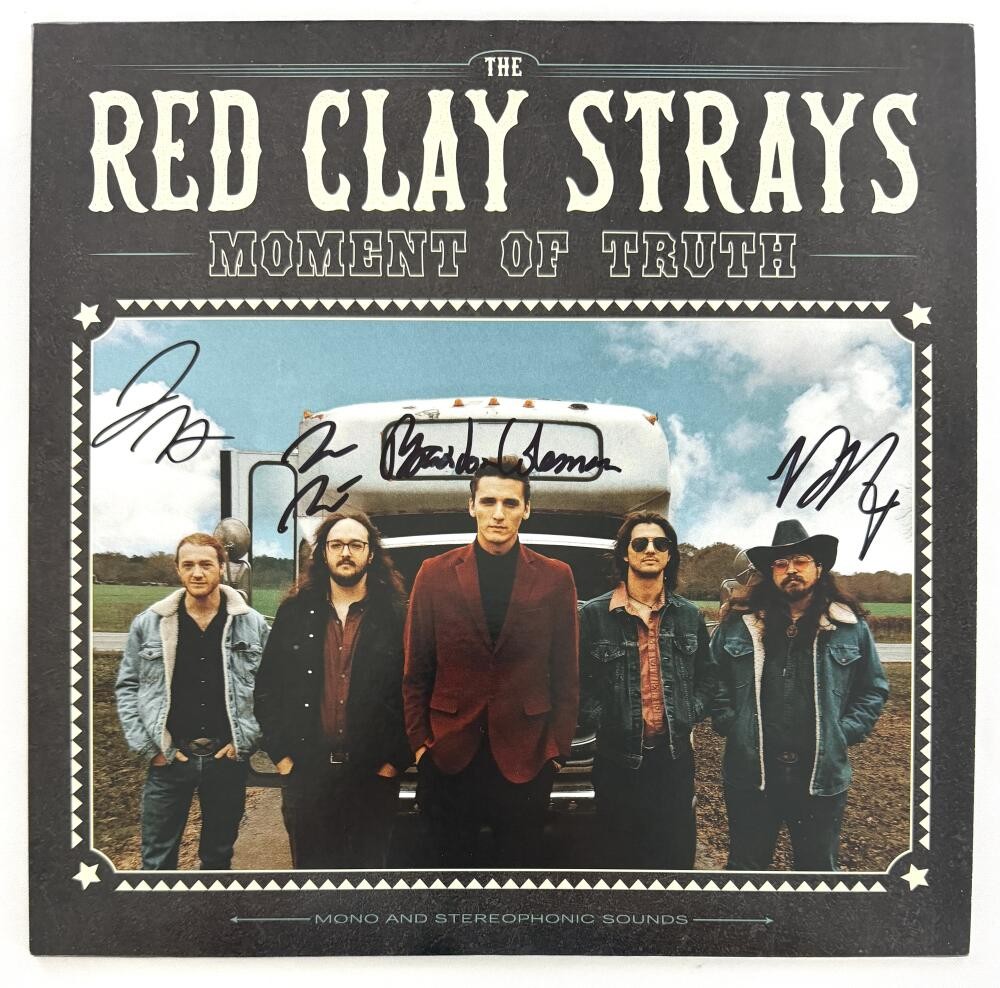 The Red Clay Strays x4 Autograph Moment of Truth Album Vinyl Record w/ JSA COA