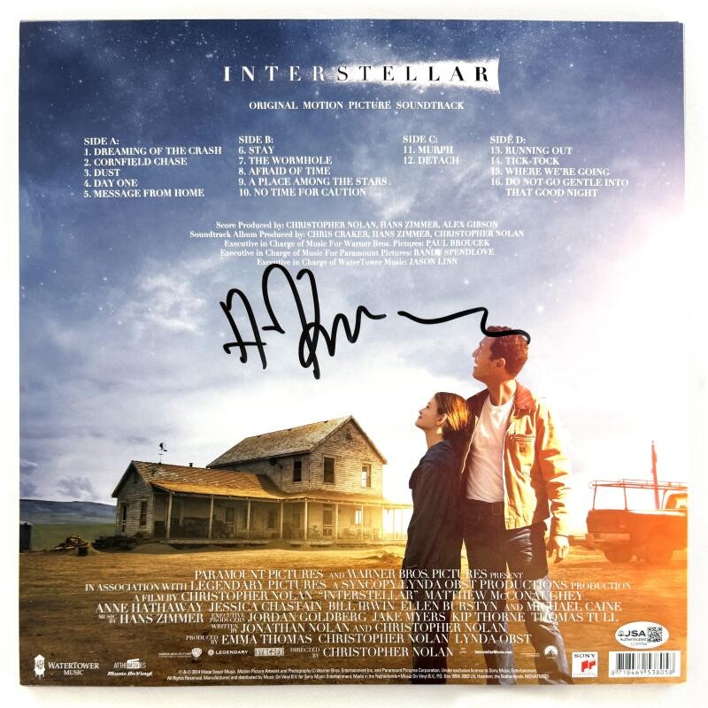 Hans Zimmer Signed Autograph Interstellar Soundtrack Album Vinyl Record JSA COA