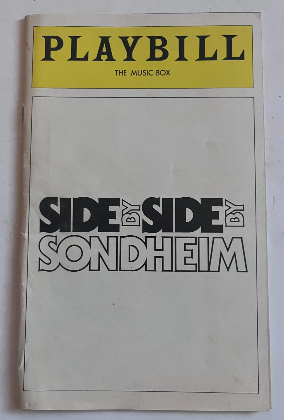 Side By Side By Sondheim April 1977 Playbill The Music Box