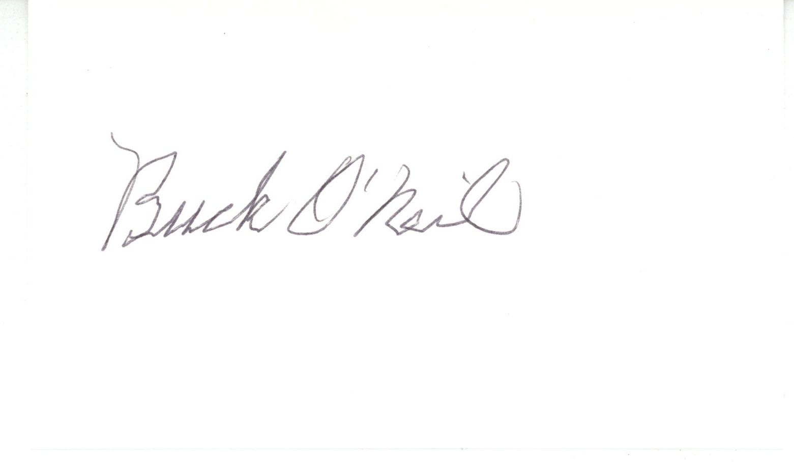 Buck O'Neil Signed Kansas City Monarchs (Negro League) Index Card Beckett 56529
