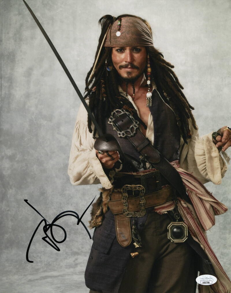 JOHNNY DEPP SIGNED AUTOGRAPH 11×14 PHOTO JACK SPARROW PIRATES OF CARIBBEAN JSA COLLECTIBLE MEMORABILIA