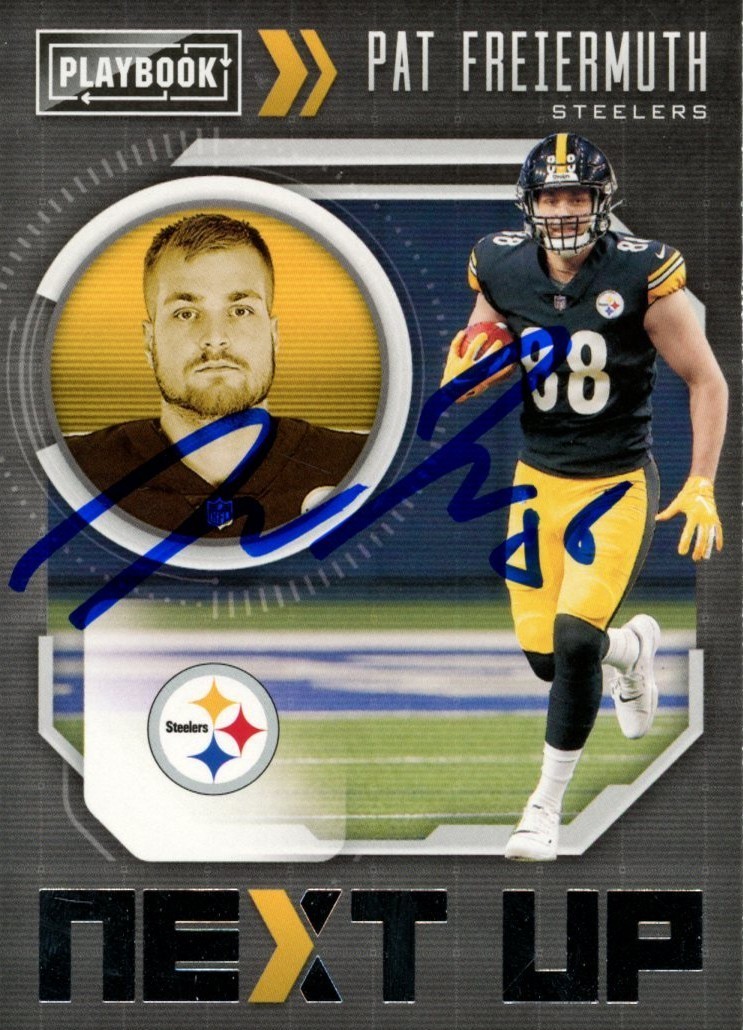 Pat Freiermuth Autographed 2021 Playbook Next Up #NXT-PFR Card Beckett 57015