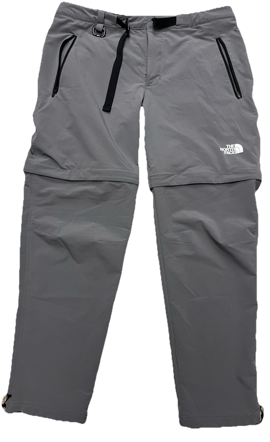 Mens The North Face Gray Convertible Hiking Pants Shorts Size Large Zip Off Legs