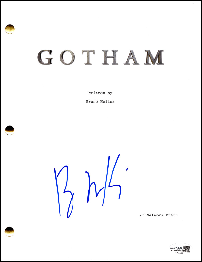 Ben McKenzie Signed Autograph Gotham Pilot Script Screenplay  Jim Gordon JSA COA