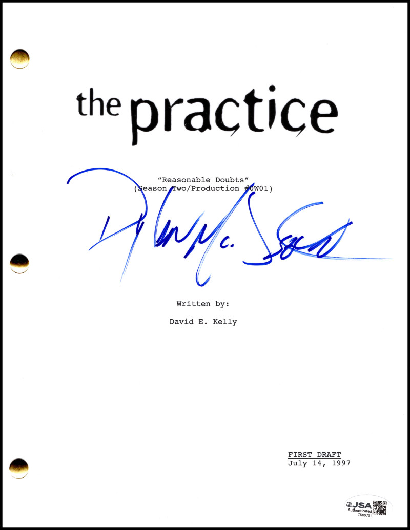 Dylan McDermott Signed Autograph The Practice Pilot Script Screenplay JSA COA