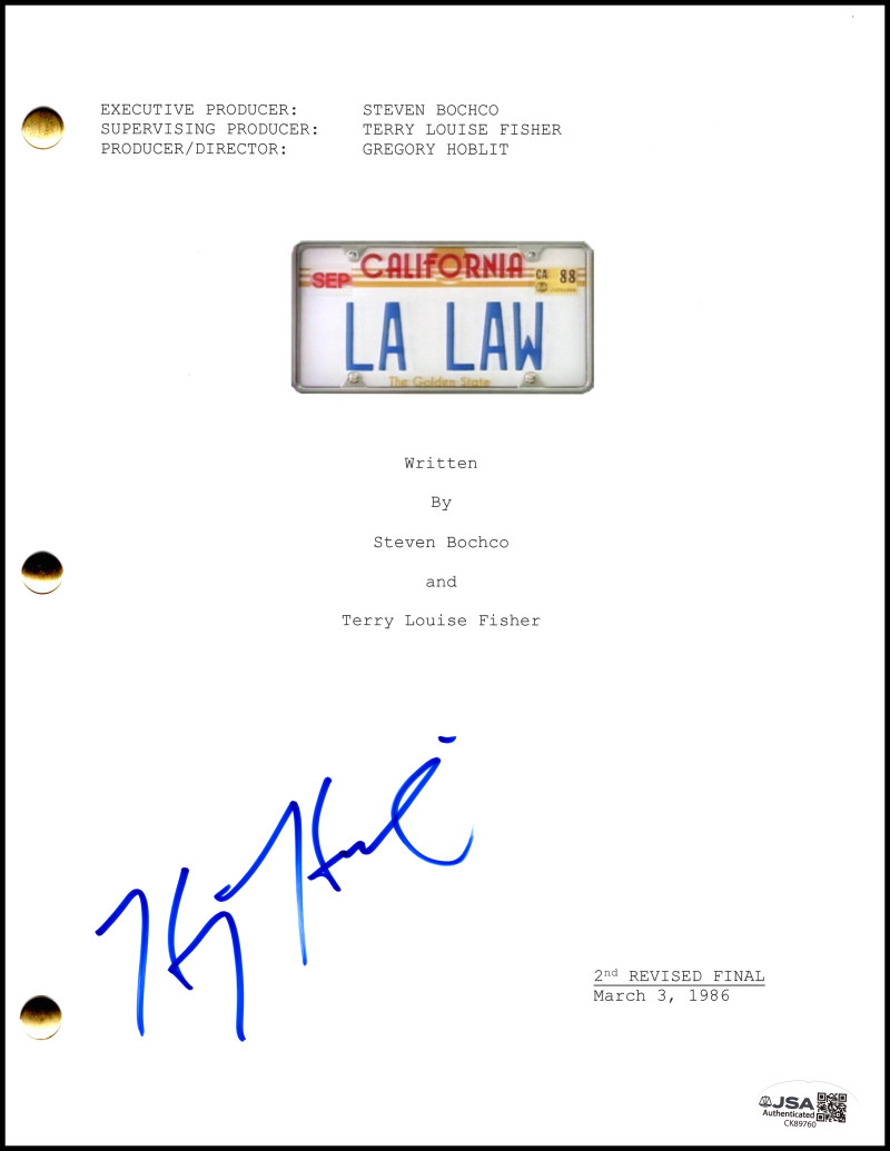 Harry Hamlin Signed Autograph LA Law Full Pilot Script Screenplay w/ JSA COA