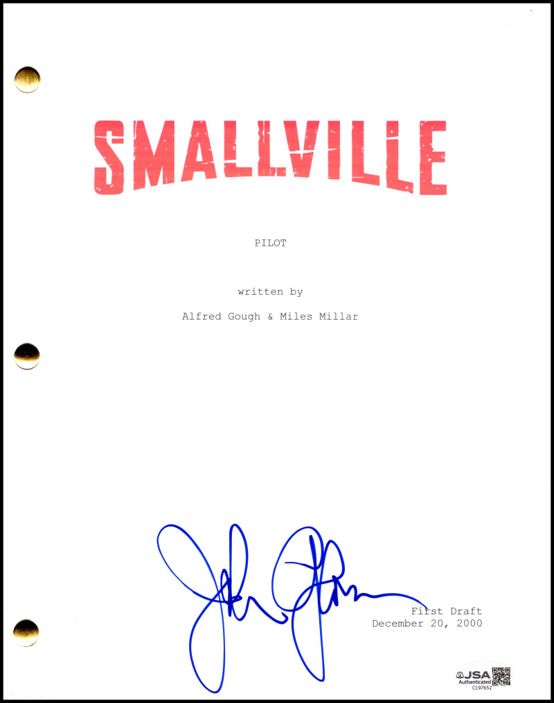 John Glover Signed Autograph Smallville Full Pilot Script Screenplay w/ JSA COA