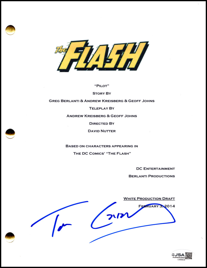Tom Cavanagh Signed Autograph The Flash Full Pilot Script Screenplay w/ JSA COA
