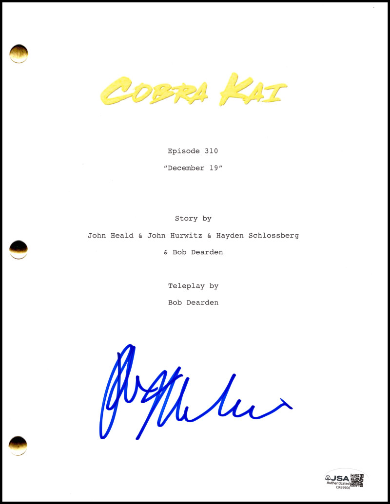 Ralph Macchio Signed Autograph Cobra Kai Full Episode Script Screenplay JSA COA