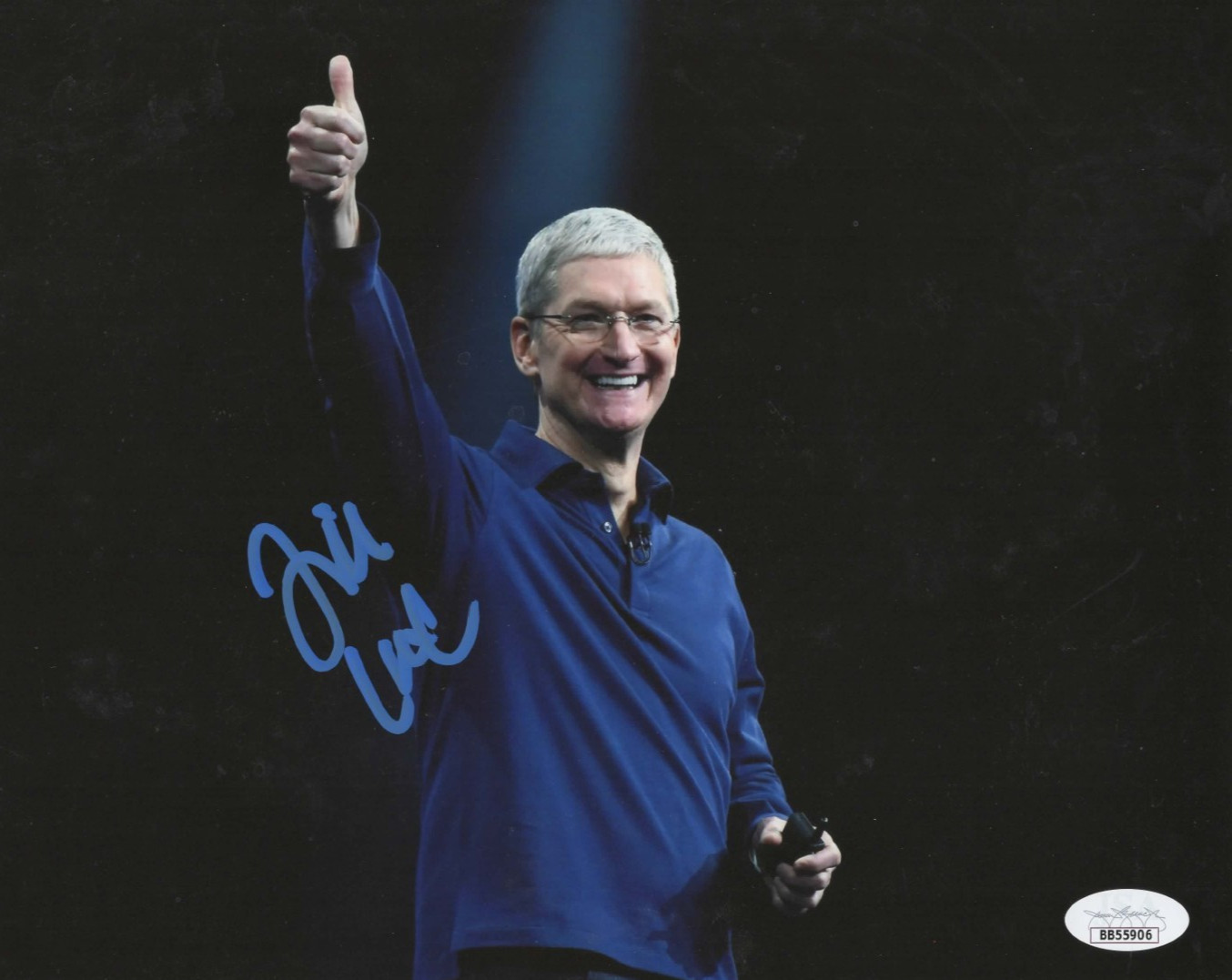 Tim Cook Signed 8x10 Photo w/ JSA LOA #BB55906 Apple CEO