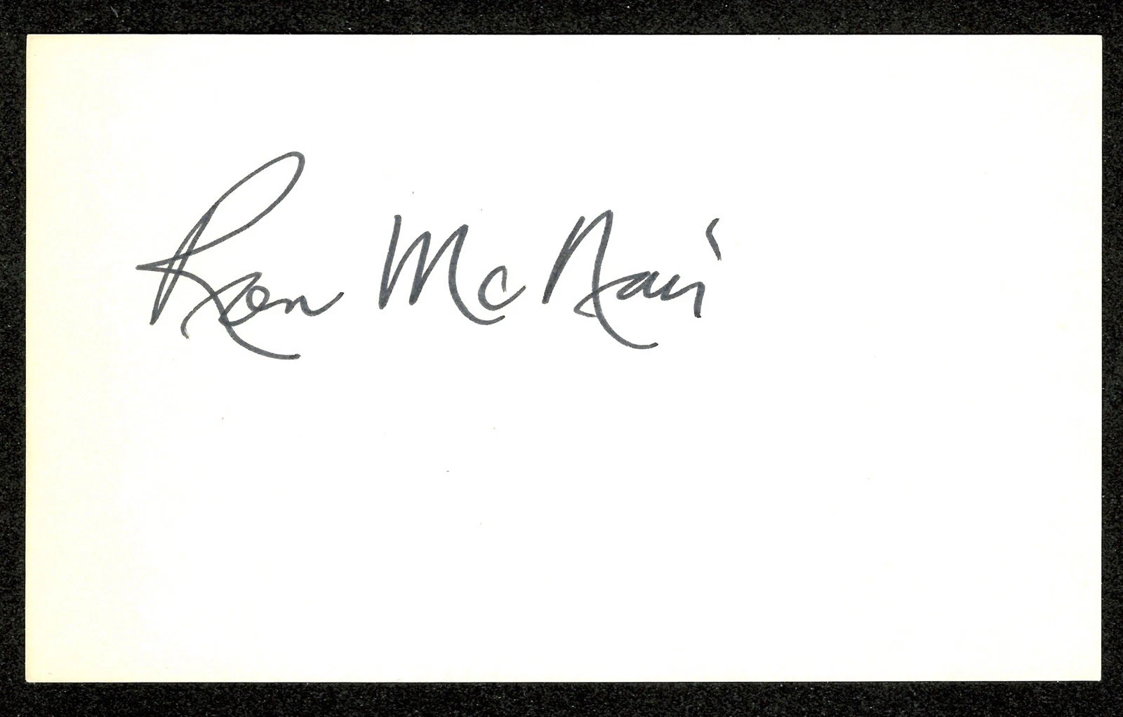 Ronald McNair Signed Autographed 3x5 Card BAS Beckett Cert Challenger NASA Ron