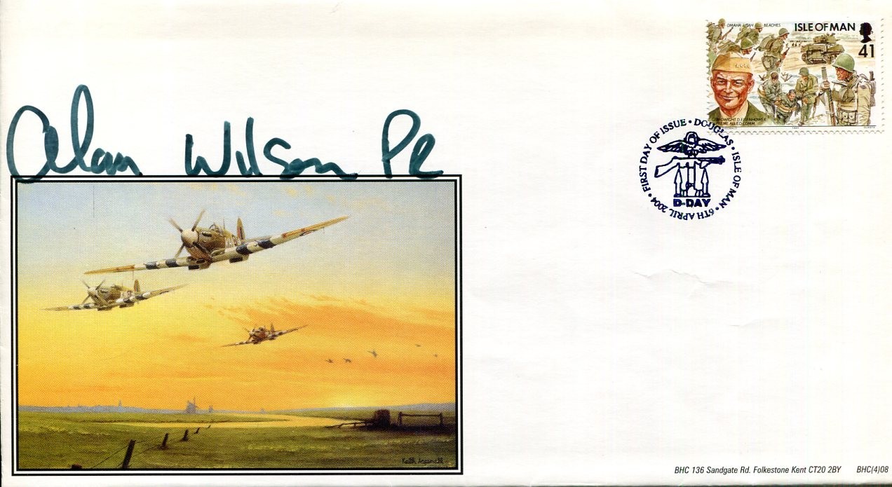 Flight Lt Alan Wilson Mark II Spitfire D-Day RAF WWII War Signed Autograph