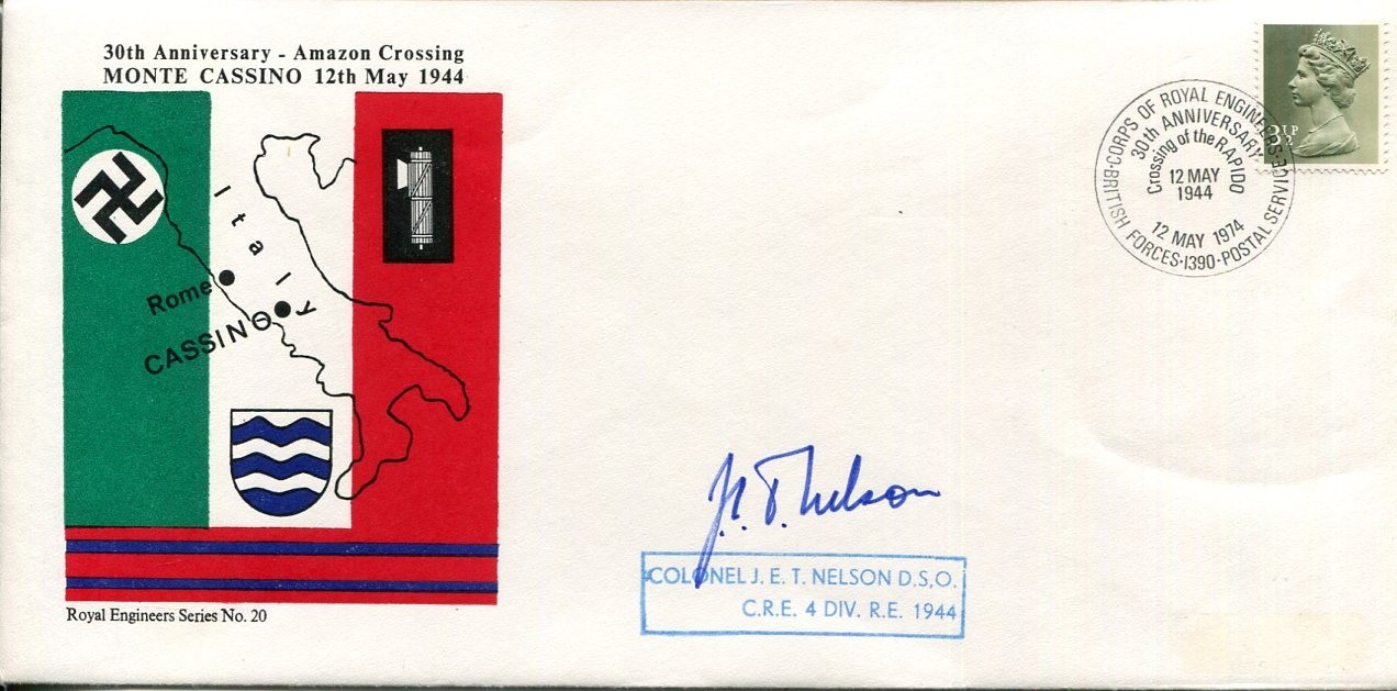 Colonel J. E. T. Nelson Amazon Crossing Monte Cassino WWII War Signed Autograph