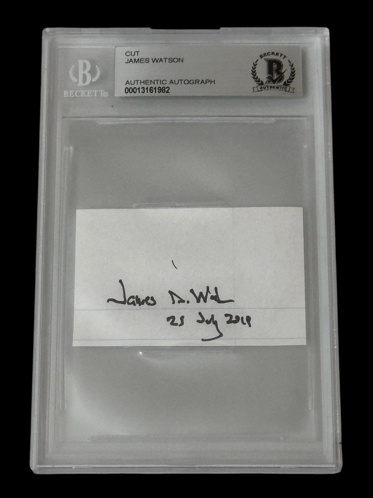 James Watson Nobel Prize Double Helix DNA Signed Autograph BAS Beckett