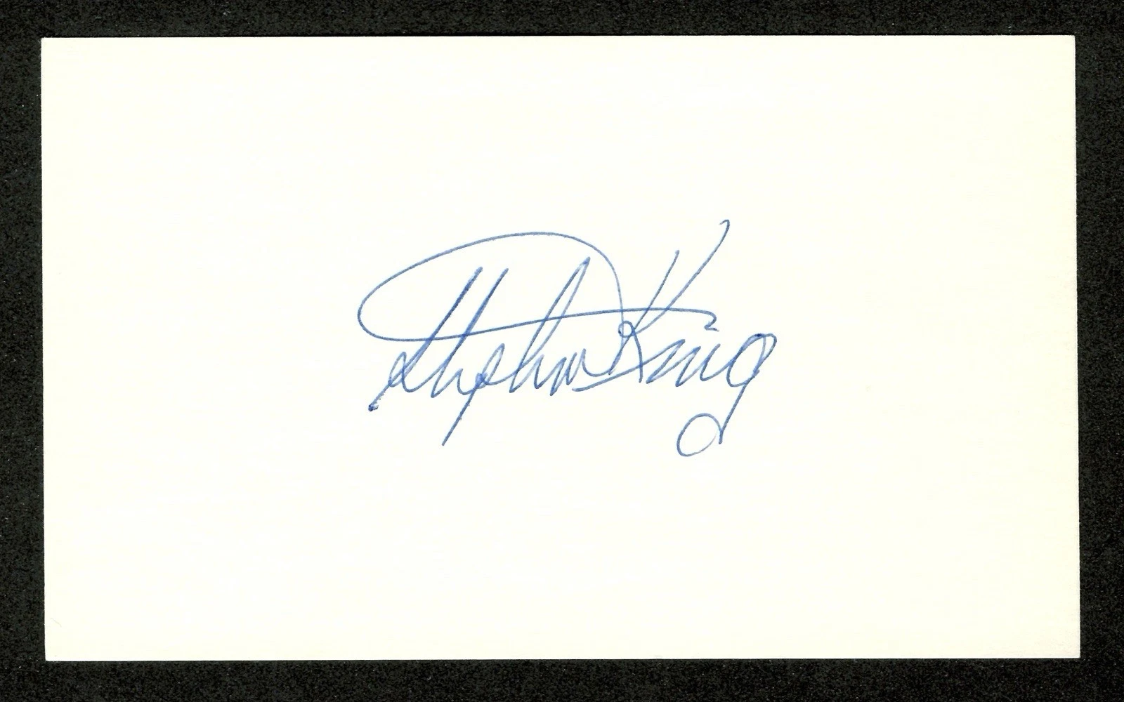 Stephen King Signed Autographed 3x5 Card SWAU Cert Horror Author Misery Carrie