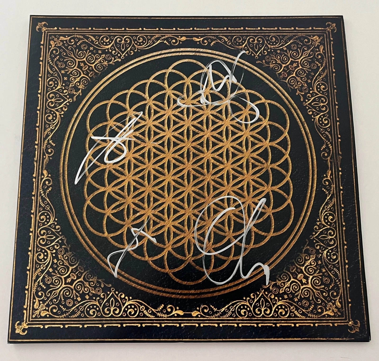 BRING ME THE HORIZON OLI SYKES +3 SIGNED SEMPITERNAL VINYL ALBUM w/PROOF & COA