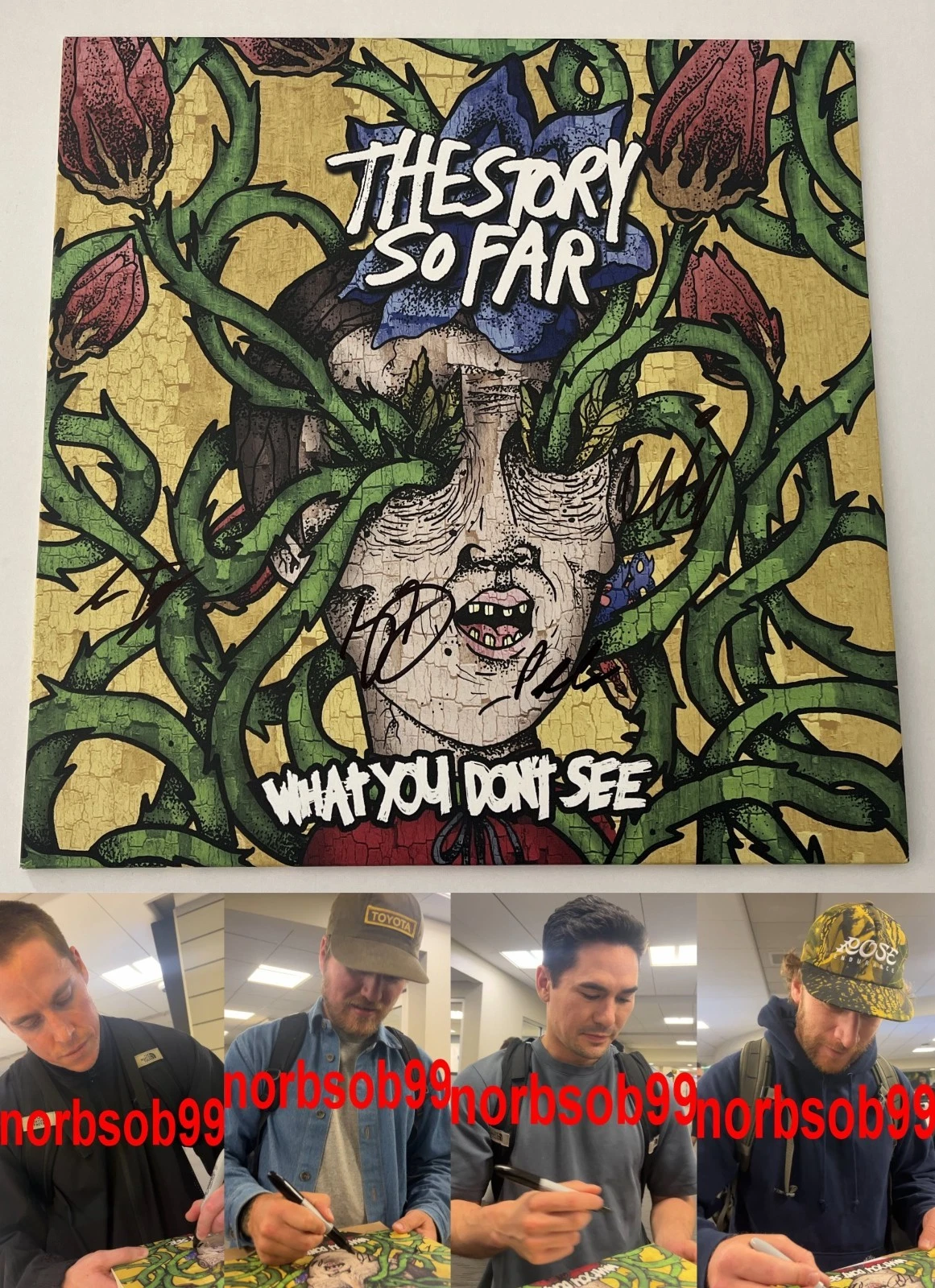 THE STORY SO FAR SIGNED AUTOGRAPH WHAT YOU DON'T SEE VINYL w/EXACT PROOF & COA
