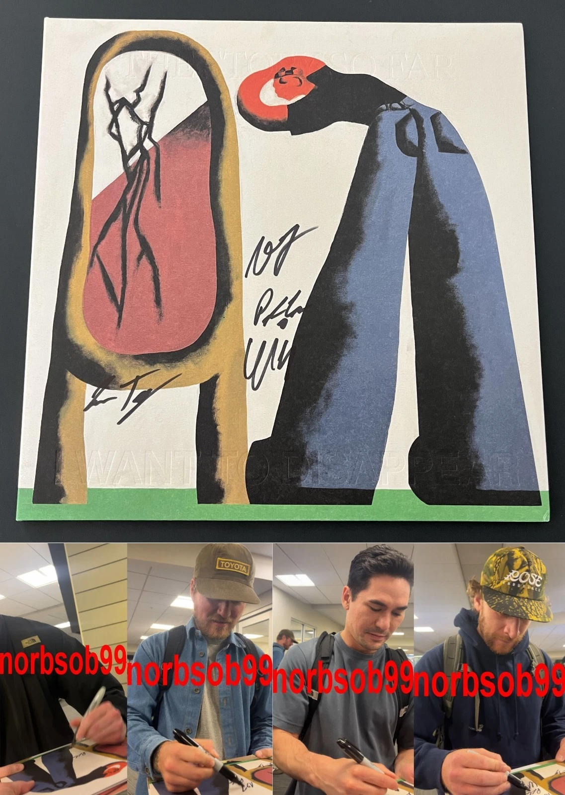 THE STORY SO FAR SIGNED AUTOGRAPH I WANT TO DISAPPEAR VINYL w/EXACT PROOF & COA