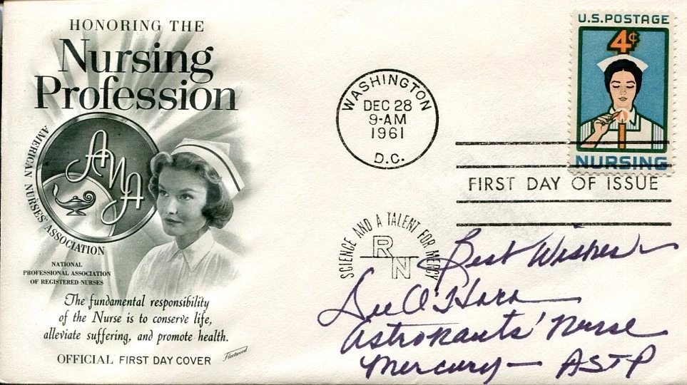 Dee O'Hara NASA First Aerospace Space Nurse To The Astronauts Signed Autograph