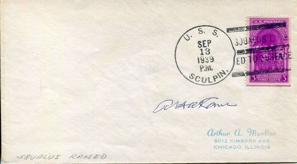 Adm Richard O'Kane Navy USS Tang Submarine MOH Medal Of Honor Signed Autograph