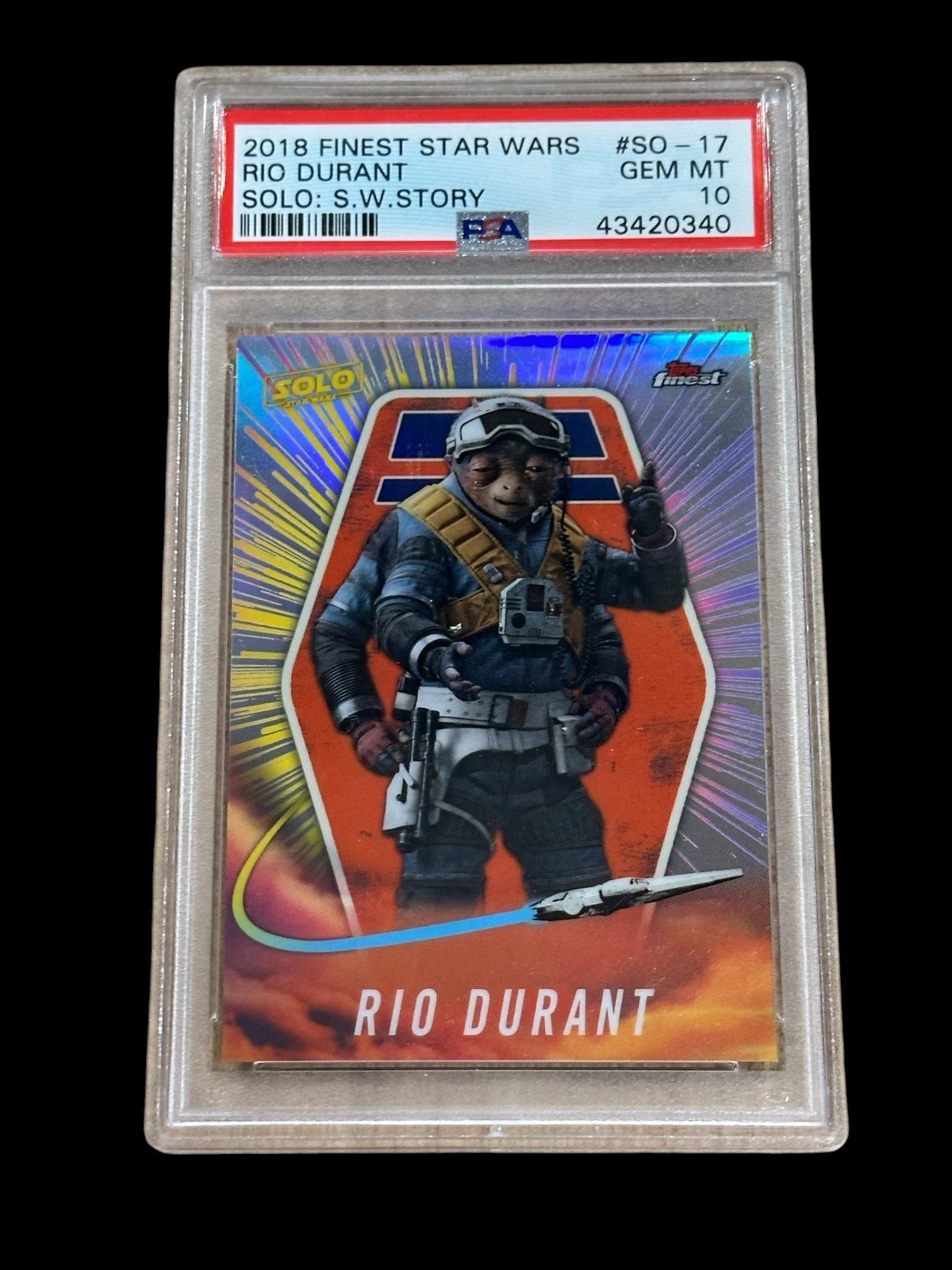 2018 Topps Finest Star Wars Solo: A Story Rio Durant SO-17 Gem Mint PSA 10
