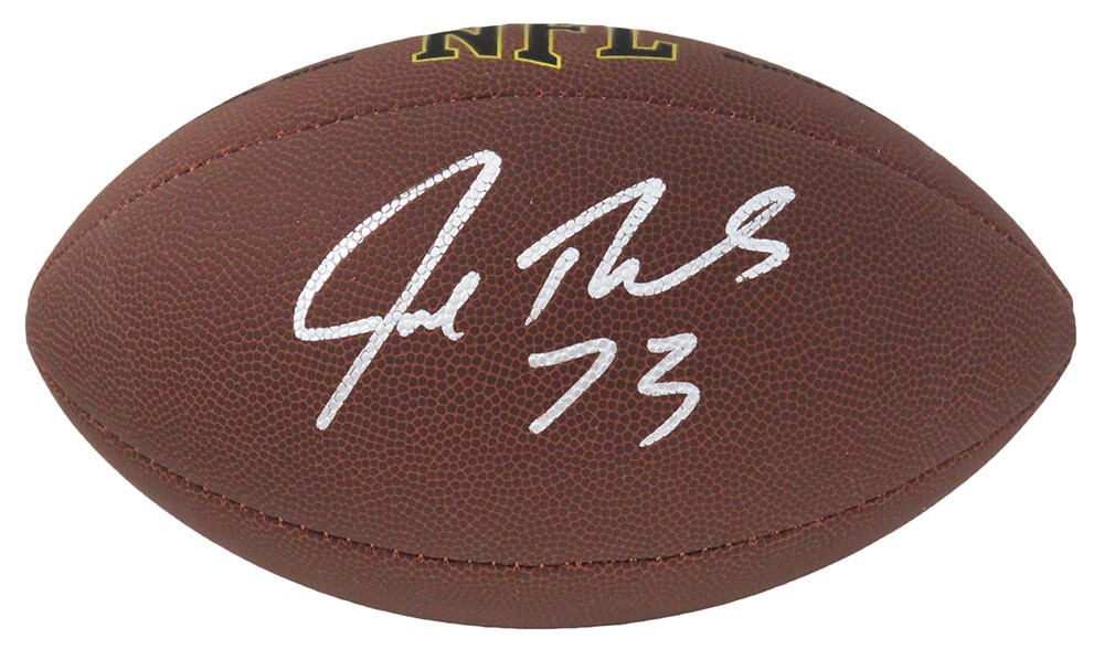 Joe Thomas BROWNS Signed Wilson Super Grip Full Size NFL Football - SCHWARTZ COA