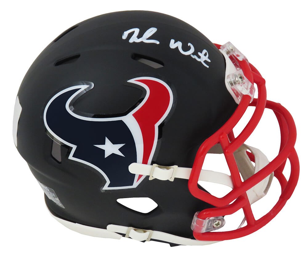 Deshaun Watson Signed Houston Texans Black Matte Riddell Mini Helmet (Beckett)