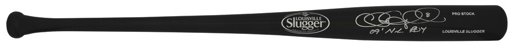 Chris Coghlan Signed Louisville Slugger Pro Black Baseball Bat w/09 ROY (SS COA)