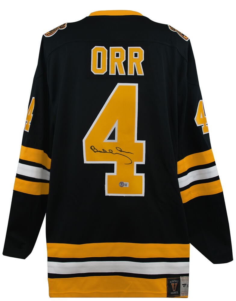 Bobby Orr Signed Bruins Black Fanatics Premier Hockey Jersey - (Beckett COA)