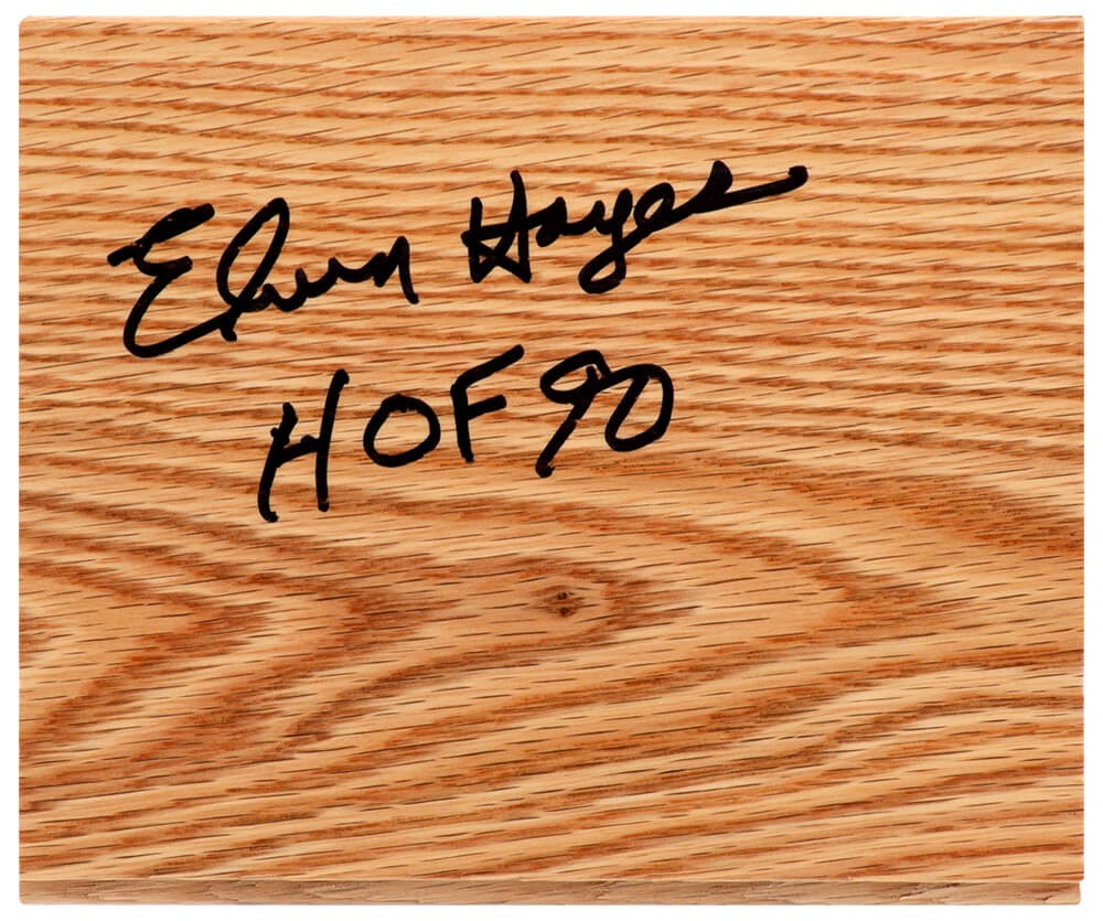 Elvin Hayes (ROCKETS) Signed 5×6 Floor Piece w/HOF'90 - (SCHWARTZ COA)