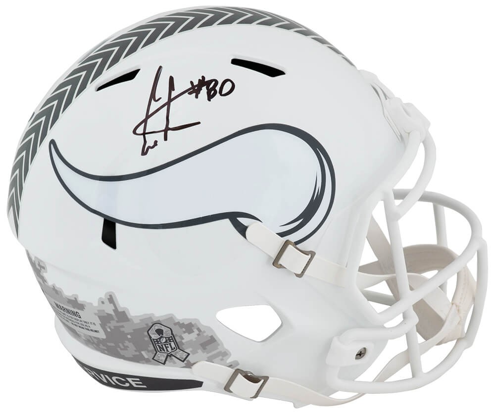Cris Carter Signed Vikings 2024 SALUTE White Riddell F/S Rep Helmet - (SS COA)