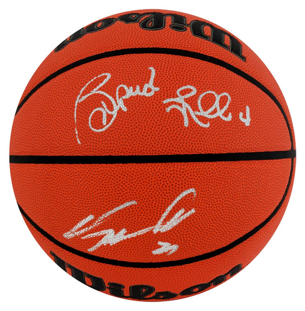 Spud Webb & Dominique Wilkins Signed Wilson I/O NBA Basketball - (SCHWARTZ COA)