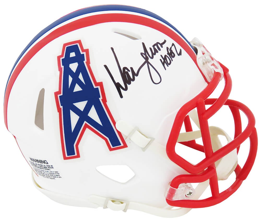 Warren Moon Signed Houston Oilers Riddell Speed Mini Helmet w/HOF'06 - (SS COA)