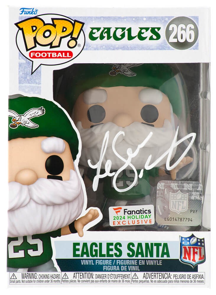 LeSean McCoy Signed Philadelphia Eagles SANTA Funko Pop #266 - (SCHWARTZ COA)