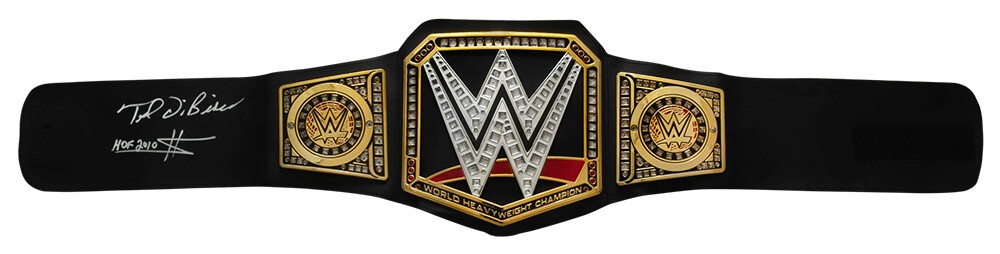 Ted DiBiase Signed WWE Championship Replica Toy Wrestling Belt w/HOF - (SS COA)