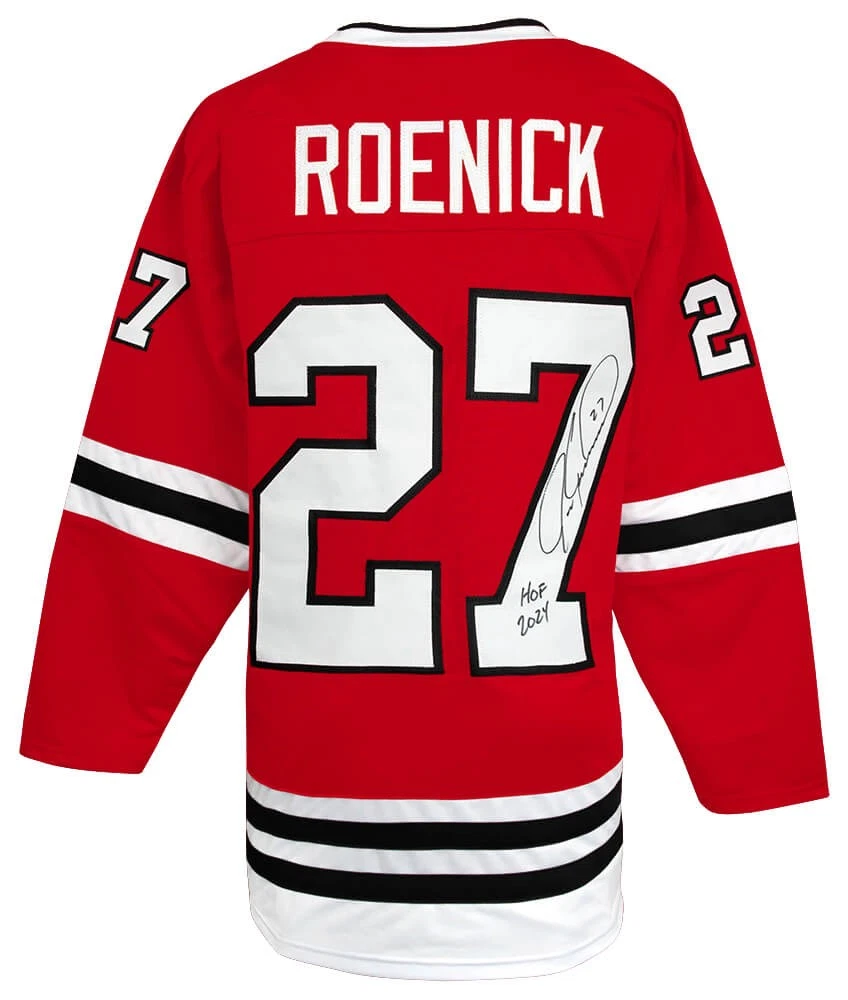Jeremy Roenick Signed Red Custom Hockey Jersey w/HOF 2024 - (SCHWARTZ COA)